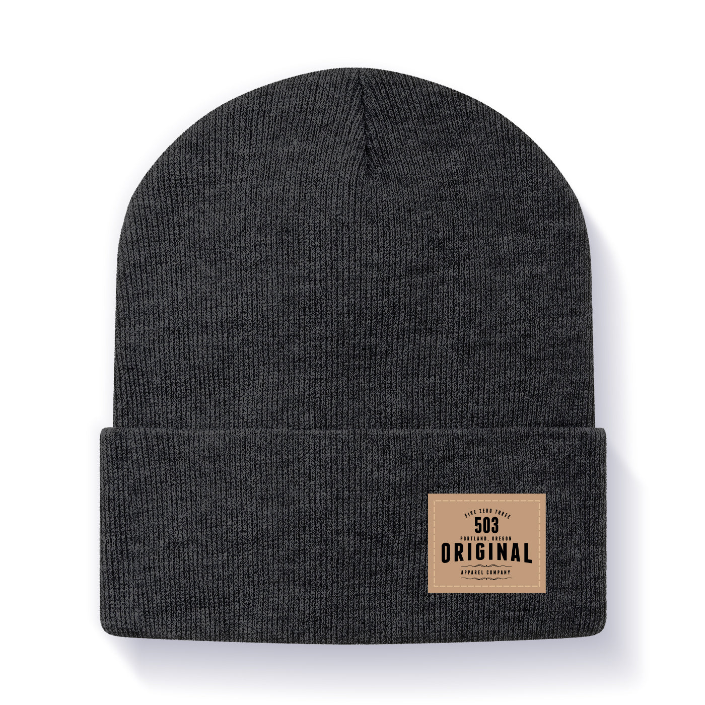 503 Leather Cuff Beanie - 503 Original Apparel