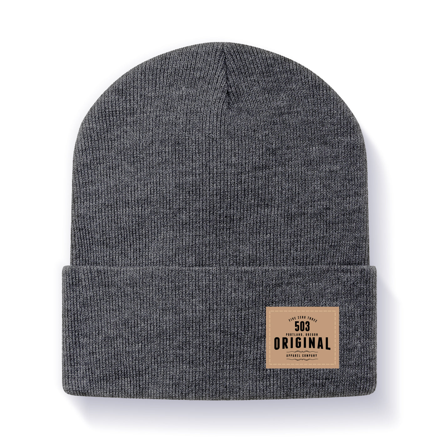 503 Leather Cuff Beanie - 503 Original Apparel
