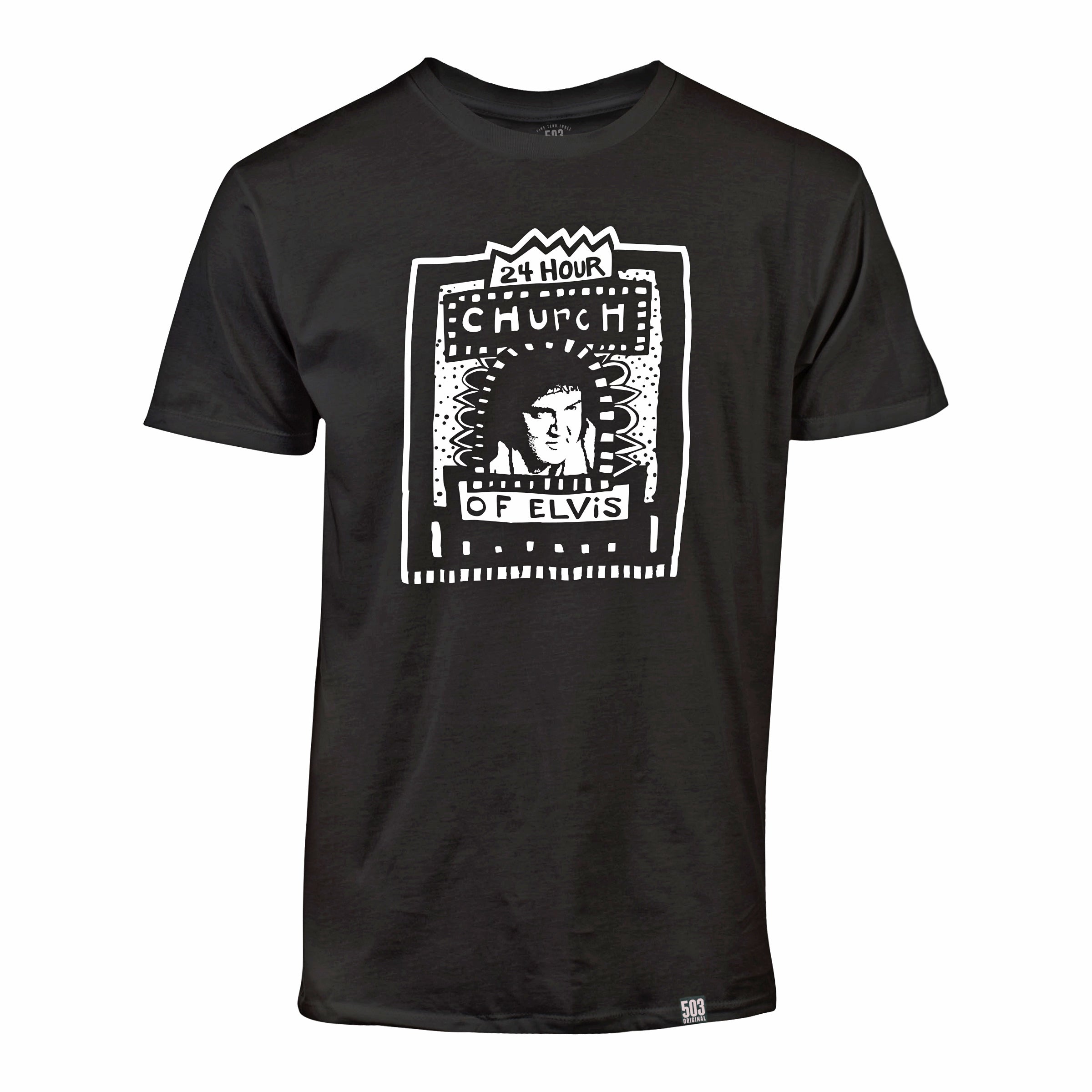 24 Hour Church of Elvis Tee – 503 Original