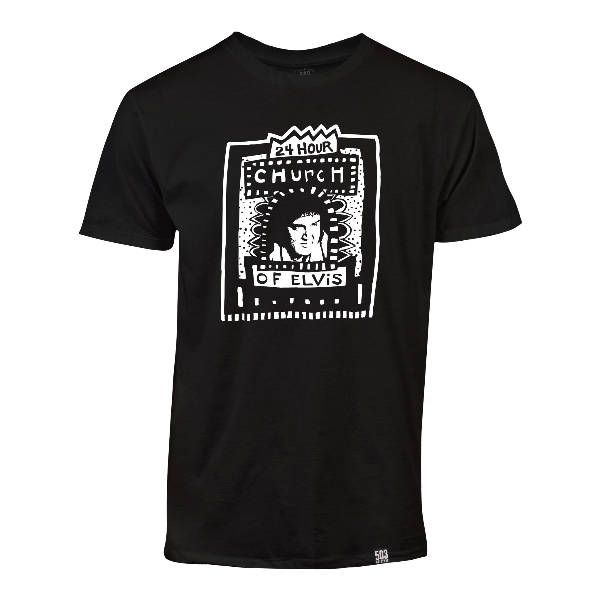 24 Hour Church of Elvis Tee - 503 Original Apparel